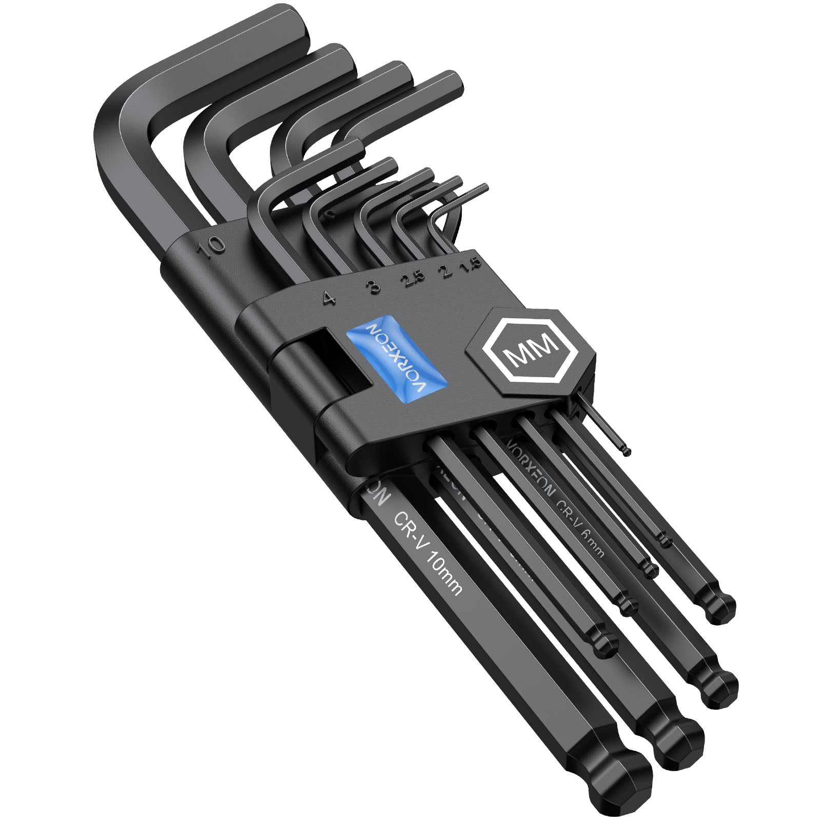 VORXEON 9PCS Allen Wrench Hex Key Set with Visible Coding (1.5mm-10mm)