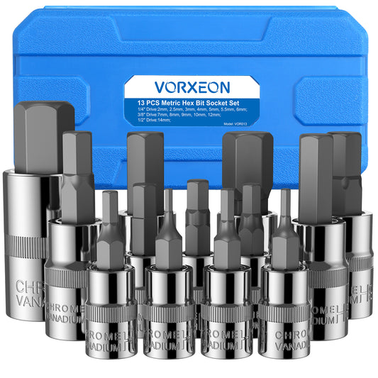 VORXEON 13Pcs Metric Allen Hex Bit Socket Set