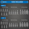 VORXEON 32Pcs SAE and Metric Allen Hex Bit Socket Set