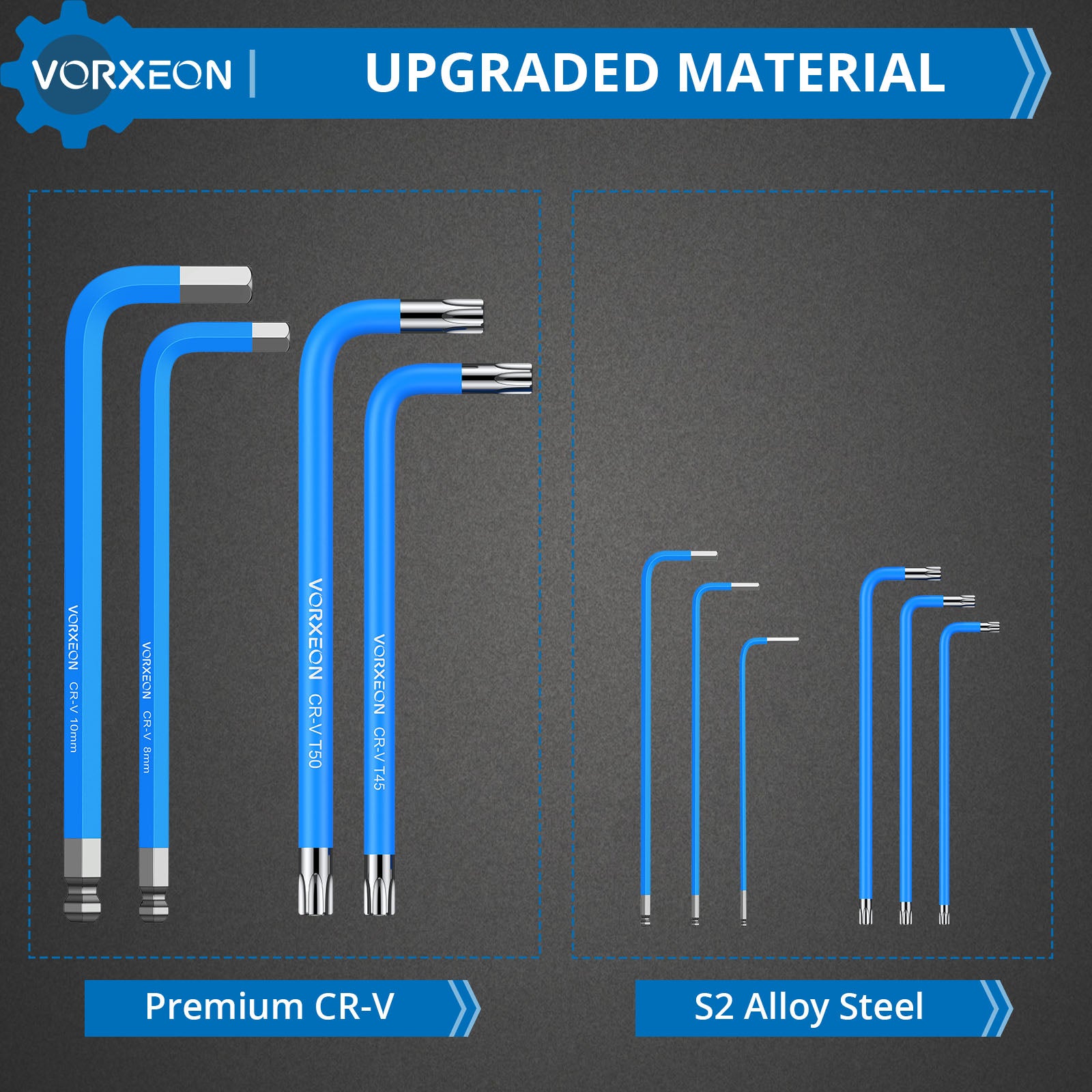 VORXEON 18PCS Allen Wrench Torx Key Set