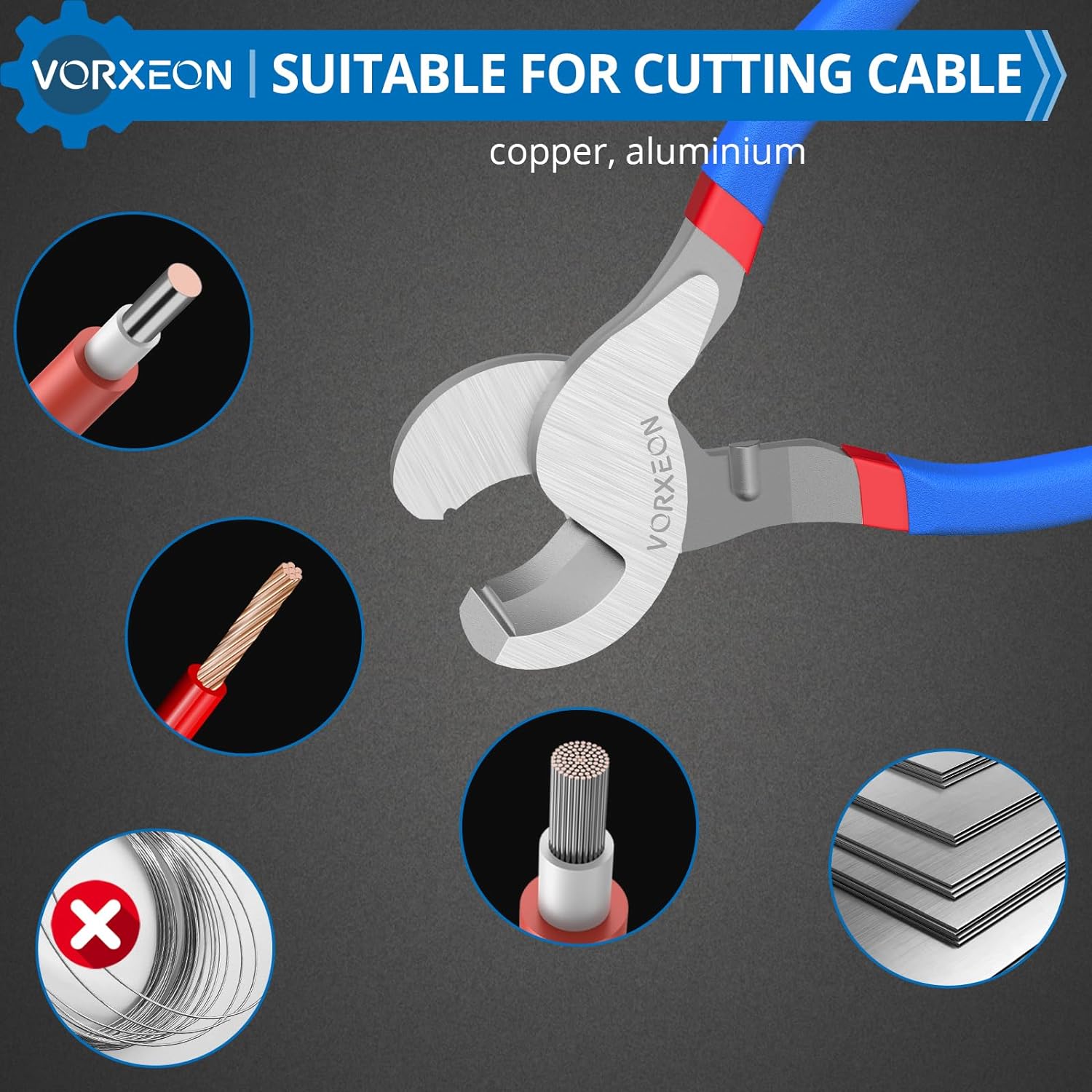 VORXEON 10 Inches Cable Cutter