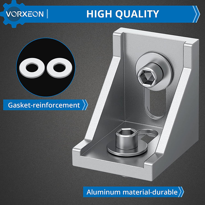 Vorxeon 4040 4080 Grid Braces Nut8 Aluminium Silver (39 x 39 x 35 mm)