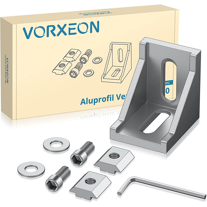 Vorxeon 4040 4080 Grid Braces Nut8 Aluminium Silver (39 x 39 x 35 mm)