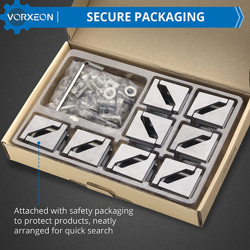 Vorxeon 4040 4080 Grid Braces Nut8 Aluminium Silver (39 x 39 x 35 mm)